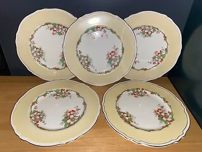 Buy Antique Hand Painted Royal Winton Plates Evangeline Apple Blossom Art Deco VTG • 115£