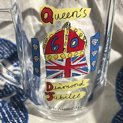Buy Queen Elizabeth II Diamond  Jubilee Pint Glass Collectable Commemorative 2012 • 15£