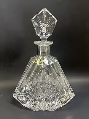 Buy Bohemian Lead Crystal Decanter & Stopper 24% Pbo Czech Republic 10.5” Tall Nice • 41.93£