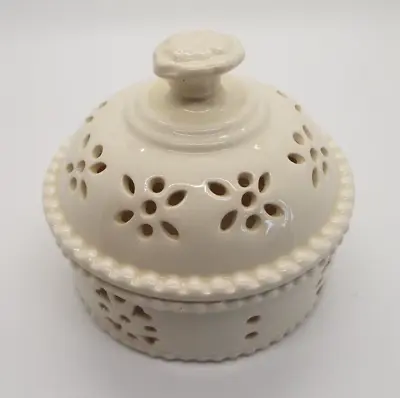 Buy Royal Creamware Occasions Pierced Lidded  Pot • 5.95£