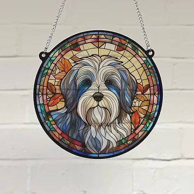 Buy Tibetan Terrier Stained Glass Effect Suncatcher • 21.99£