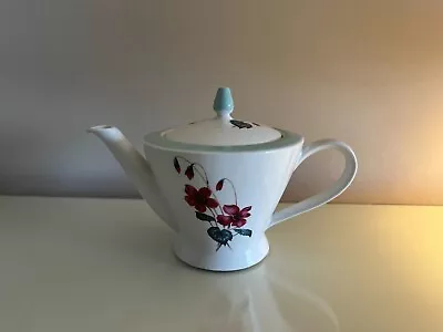 Buy Vintage Burleigh Ware Edinburgh Floral Art Deco Teapot • 12£