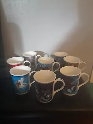 Buy Set Of 8 Hudson Middleton Fine Bone China Enchantica Mugs - 1994 • 50£