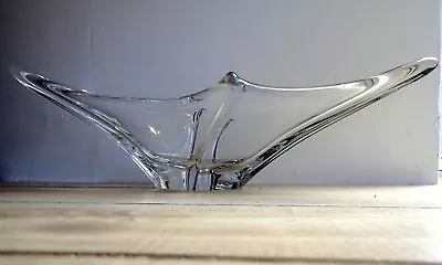 Buy Daum France Glass Bowl Elongated Mid Century 1950s Large Centerpiece Signed • 250£