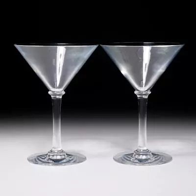 Buy Baccarat France Crystal Classic Martini Glasses 6  Pair CHIPPED Barbara Walters • 74.55£