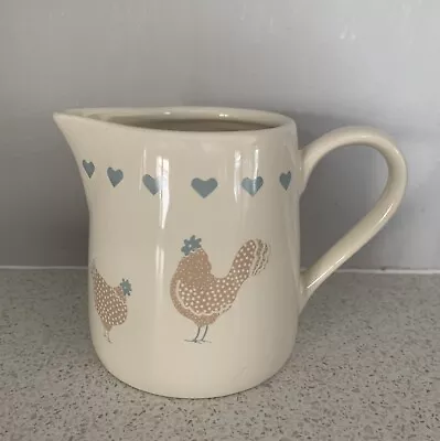 Buy Ceramic Jug Lakeland Henrietta Tableware Hen And Heart Pattern Holds 1 Pint • 4.99£