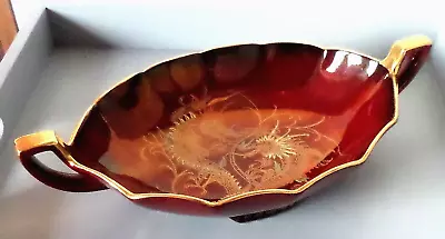 Buy Crown Devon Fieldings Rouge Royal Dragon Oval Dish Double Handles 12  • 15£