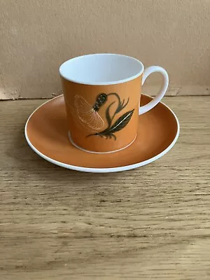 Buy Susie Cooper Flower Motif Coffee Cup And Saucer Burnt Orange 6cm Cup Quality • 7£
