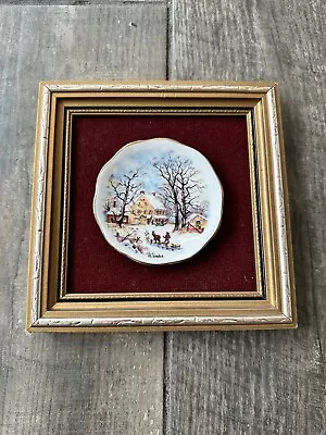 Buy Handmade In England Staffordshire Fine Bone China Gold Framed Winter Cameo Used • 16.99£