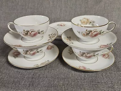 Buy Thomas Germany China Teacups Rose Pattern W Saucers • 38.81£
