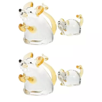 Buy  2 PCS Simulation Mouse Decorative Animal Clear Model Ornaments Decorate Little • 24.15£