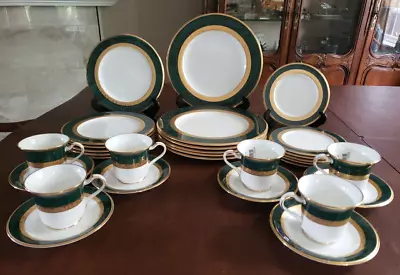 Buy Noritake China Fitzgerald Green 6  - 5pc Place Settings 30pcs Total New W/ Tags • 391.41£