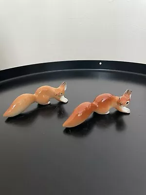 Buy Lomonosov Two Porcelain Small Squirrels Soviet LFZ Vintage USSR Figurines • 22£