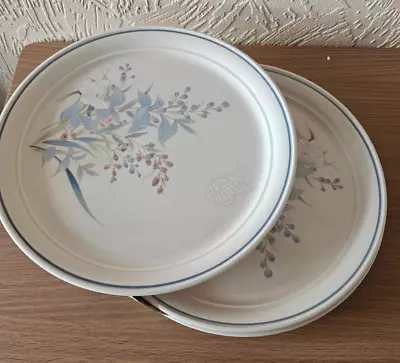 Buy Vintage Noritake Keltcraft  Kilkee  Blue Floral Butterfly 3x L Dinner Plate Box • 30.99£