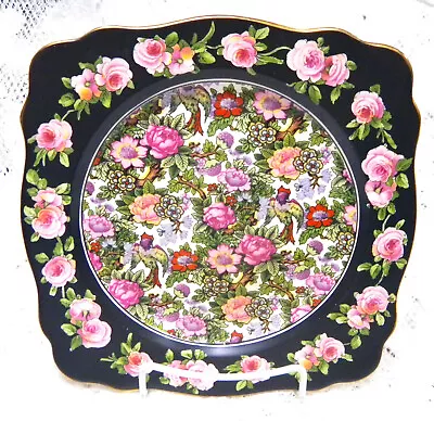 Buy Crown Ducal Ware - Roseland Chintz - Square Scalloped Luncheon / Salad / Desert • 29.82£