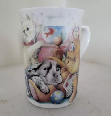 Buy Kingsbury Fine Bone China Mug Pets And Teds Kitten Mug Staffordshire Mug • 9.99£