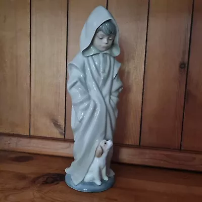 Buy Lladro Nao Figurine Boy In Hooded Cloak With Dog • 18£