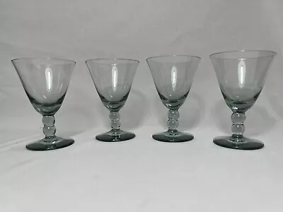Buy Vintage ORREFORS Glass ASTRID Blue Liqueur Cordial Glasses SIMON GATE - Set Of 4 • 59.99£