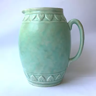 Buy Vintage Alfread Meakin Vase Jug Duck Egg Green Mottled Glaze Art Deco 1930s • 24£