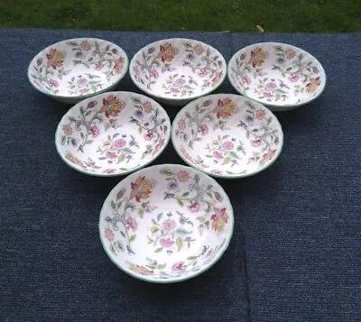 Buy Set Of 6 Minton Fine Bone China Haddon Hall Pattern Small Bowls 13.5cm Dia B1451 • 26£