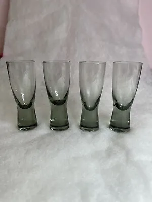 Buy Holmegaard Canada Smoke Gray Cordial Shot Glasses Vintage MCM • 46.60£