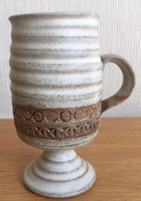 Buy Vintage 70s Broadstairs Studio Pottery Footed Mug Stoneware Retro • 10£