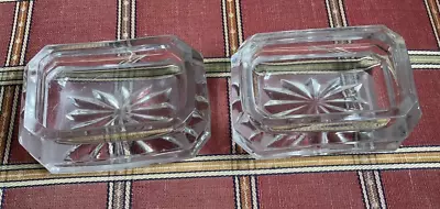 Buy Antique Cut Crystal Glass Dressing Table Dish/trinkets Dish (2) • 9.50£
