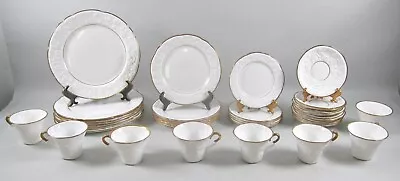 Buy Royal Stafford OLD ENGLISH OAK GOLD Bone China 40pc Lot (6) 5pc Place Settings++ • 205.02£