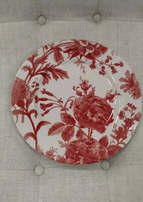 Buy Royal Stafford FLORAL WEAVE CORAL DINNER PLATES England Toile Heritage NEW Set 4 • 51.21£