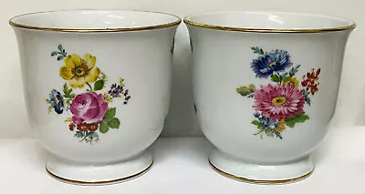 Buy Pair Of KAISER West Germany Porcelain RESIDENZ Floral CACHE POTS CACHEPOTS Nice! • 139.78£