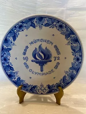 Buy Delft 1972 Munchen Olympiade Wall Plate 7 1/4'' Made In Holland Very Rare  Tg • 55.87£