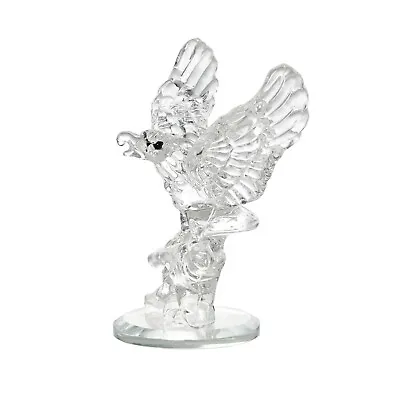 Buy Crystal Flying Eagle Wing Figurine Collectible Glass Animal Ornament Home Decor • 13.19£