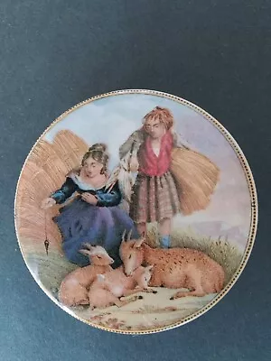 Buy Prattware Pot Lid 'lady, Boy And Goat' #316 • 19.99£