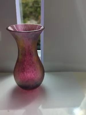 Buy Iridescent Glass Vase Purple Possibly Heron Glass • 5£