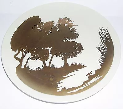 Buy Wanda Sutton - Hand Gilded Wall Plate / Plaque  - Attractive Woodland Scene. • 30£