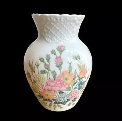 Buy Coalport Fine Bone China Pretty Floral Vase Rose Garden Pattern Vintage 13cm • 12.99£