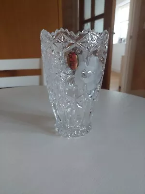 Buy Beautiful Dresden Lead Crystal Vase 7  High Unused  • 15£