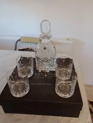 Buy Gleneagles Crystal Triangle Shaped Decanter And 4 Whisky Glasses  • 49.99£
