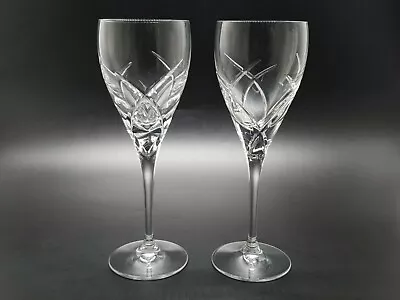 Buy Cut Crystal Port Sherry Set Of 2 Glasses 150ml Crossover Pattern Clear Barware • 15.95£