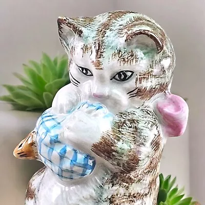 Buy Vintage Beswick Beatrix Potters Miss Moppet Cat Figurine Porcelain England 1954 • 58.80£