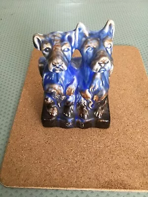 Buy Wade Heath Double Dog Figure Blue.Rare Wade Item. Converted To Paperweight. • 30£