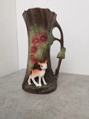 Buy Vintage Withernsea Eastgate England Pottery Deer Fauna Vase No. 29  11  (H12) • 6.99£