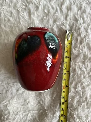 Buy Small Poole Pottery Vase - Red • 12.99£