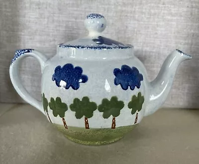 Buy Price Kensington Spongeware Teapot Small 22 Oz. Made In England Excellent Cond. • 23.29£
