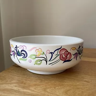 Buy Vintage Poole Pottery Hand Painted Fruit Bowl 21.5cm • 4.95£