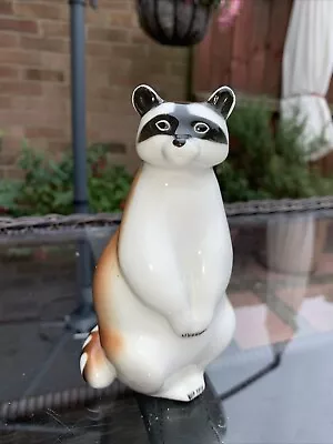 Buy Lomonosov Raccoon Porcelain Figurine Ornament 14cm Vintage USSR Russia • 15£