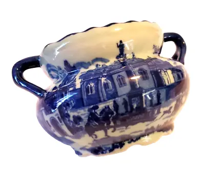 Buy VTG Victoria Ware Ironstone Cachepot/Handles Flow Blue Transferware Reproduction • 58.67£