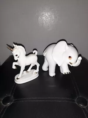 Buy Vintage Royal Osborne Elephant & Unicorn Figurines • 20£