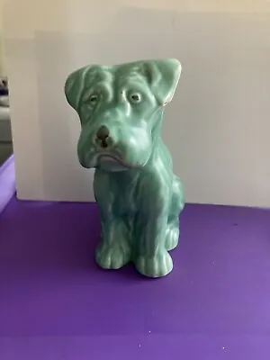 Buy Green Pottery Terrier Dog Figure,Terrier Dog Ornament,Made In England,3 • 12.50£