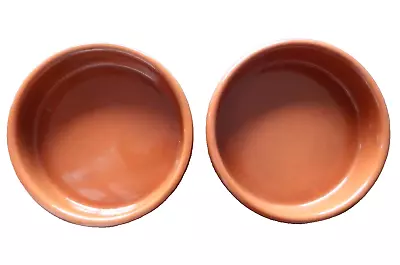 Buy 2 Cermer Spanish Terracotta Brown Glazed Clay Tapas Round Serving Bowls Dishes • 9.99£